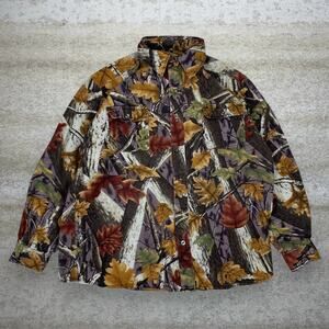 Vintage 90s Master Sportsman Button Up Shirt Mens XL Hunting Camo Long Sleeve